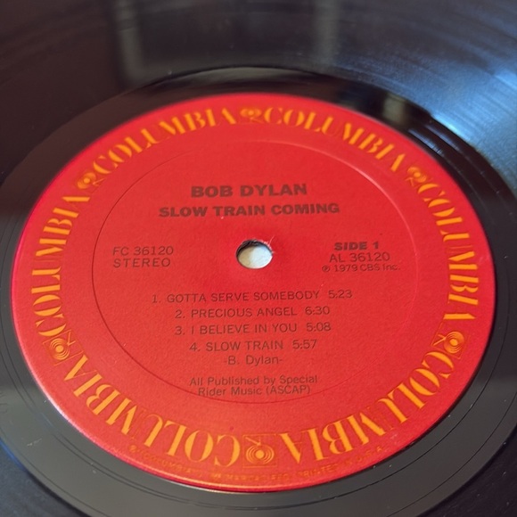 Bob Dylan Slow Train Coming Vinyl Record LP 1979 CBS Records - Picture 6 of 9